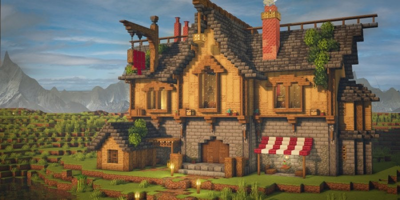 Заходьте на кухоль пінного. Гравець у Minecraft створив неймовірно красиву середньовічну таверну